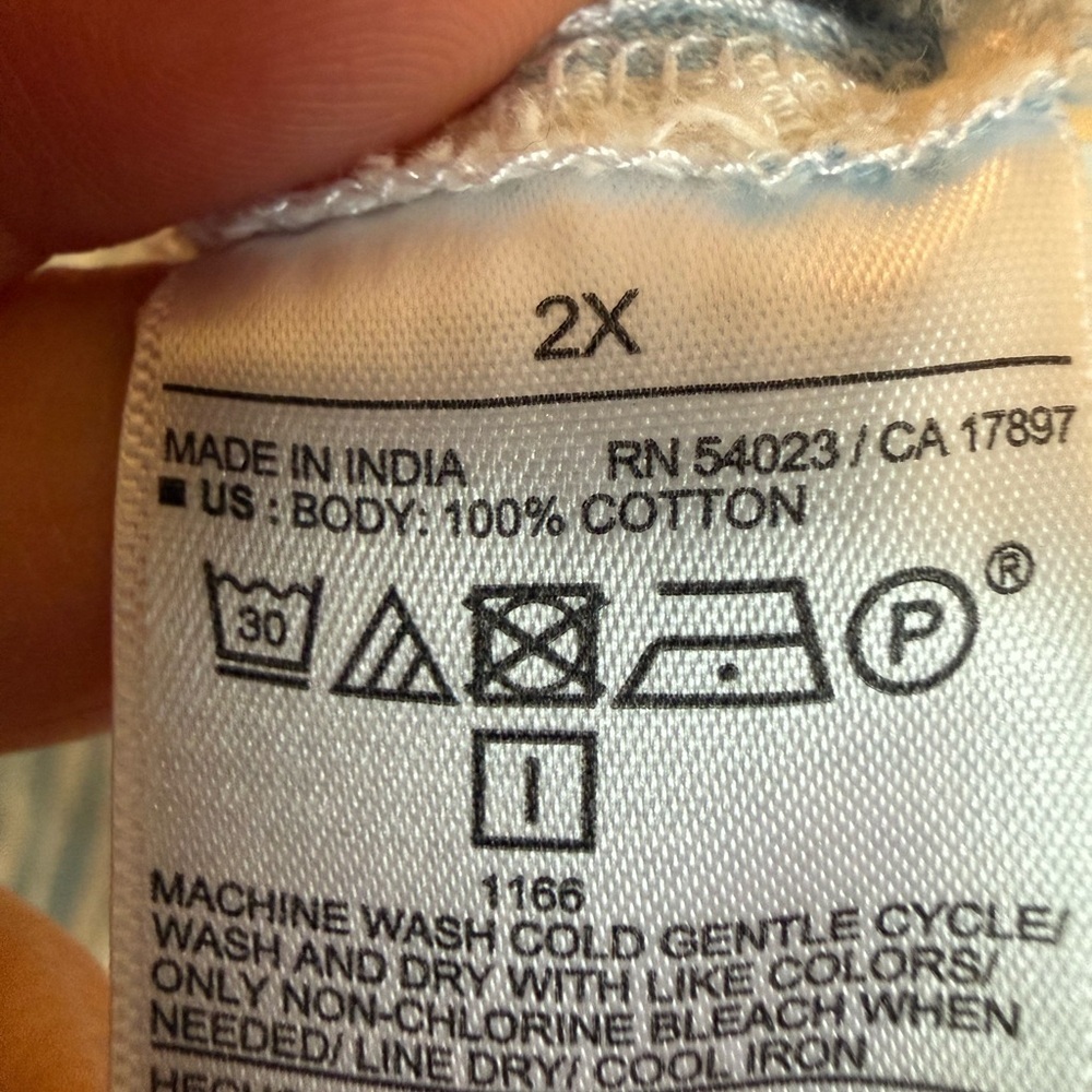 Old Navy Soft Cotton Gauzy Blue and White Striped Dress Made in India - Picture 10 of 10